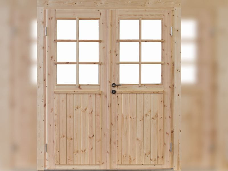 Wolff Finnhaus Pulti 34-C Typ 2 mit Halbglas-Tür naturbelassen