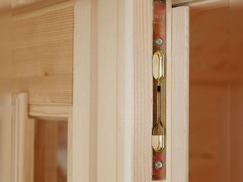 Wolff Finnhaus Pulti 34-C Typ 2 mit Halbglas-Tür naturbelassen