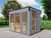Wolff Finnhaus Sauna Paradiso 3x2 2-Raum, hellgrau