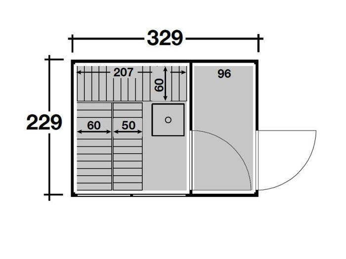 Wolff Finnhaus Sauna Paradiso 3x2 2-Raum
