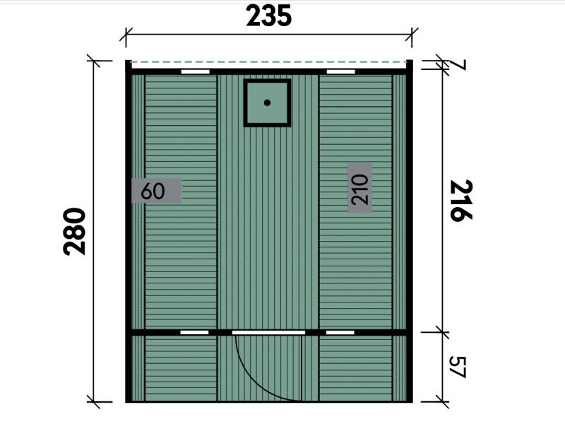 Wolff Finnhaus Saunafass 280 de luxe Bausatz DS schwarz