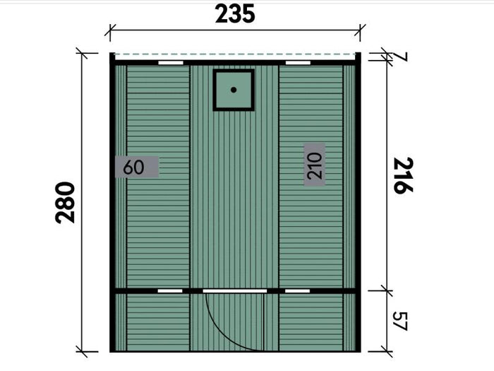 Wolff Finnhaus Saunafass 280 de luxe Bausatz DS schwarz
