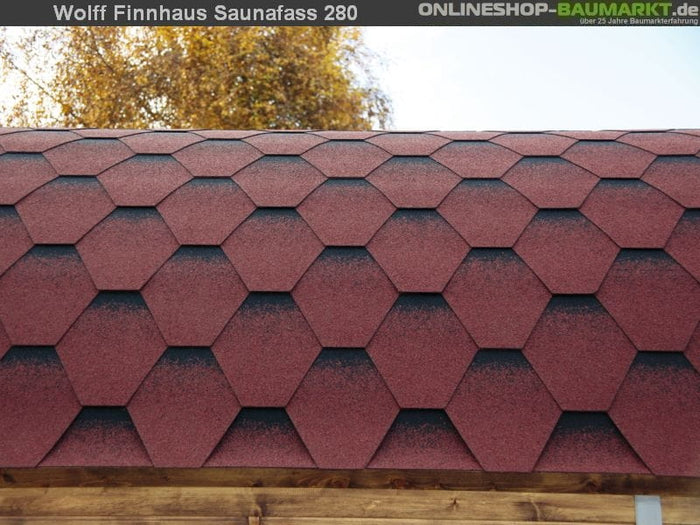 Wolff Finnhaus Saunafass 280 montiert