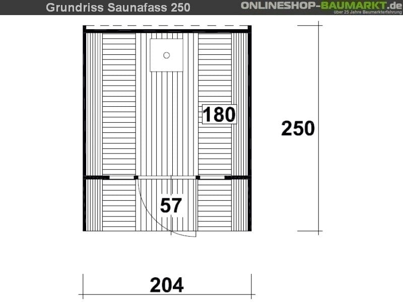 Wolff Finnhaus Saunafass 280 montiert