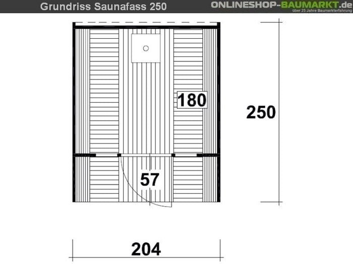 Wolff Finnhaus Saunafass 280 montiert