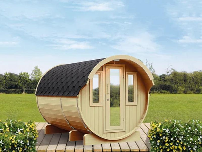 Wolff Finnhaus Saunafass 330 2-Räume DS schwarz