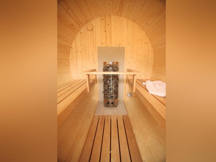 Wolff Finnhaus Saunafass 330 2-Räume DS schwarz, Walnuss