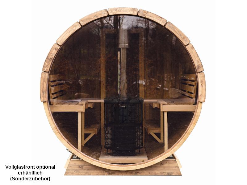 Wolff Finnhaus Saunafass 330 de luxe Thermoholz Bausatz DS schwarz