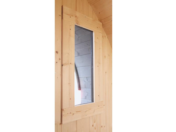 Wolff Finnhaus Saunafass 330 de luxe Thermoholz montiert DS schwarz