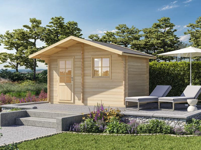 Wolff Finnhaus Saunahaus de luxe Sanna 70 -ohne Terrasse