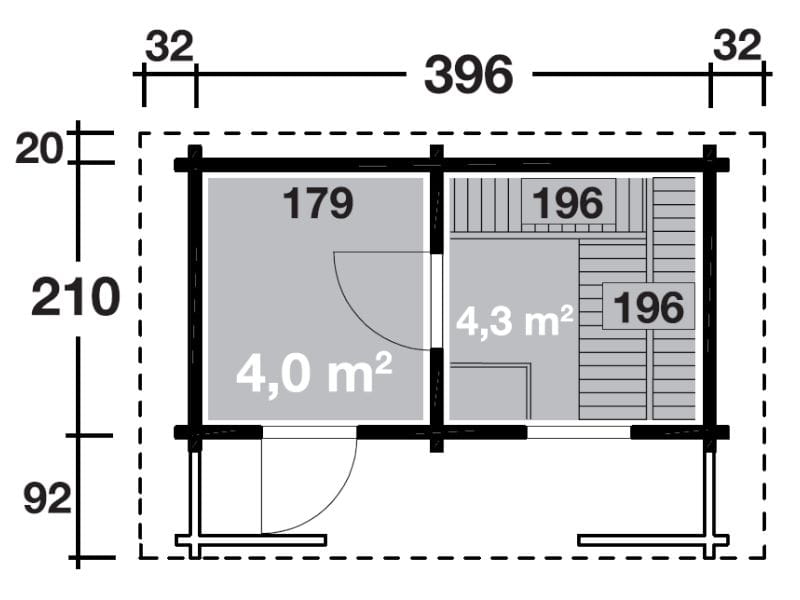 Wolff Finnhaus Saunahaus Sanna 70