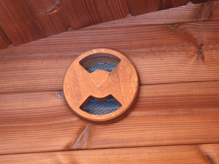 Wolff Finnhaus Saunahaus Steen Thermoholz als Bausatz mit schwarzen Dachschindeln