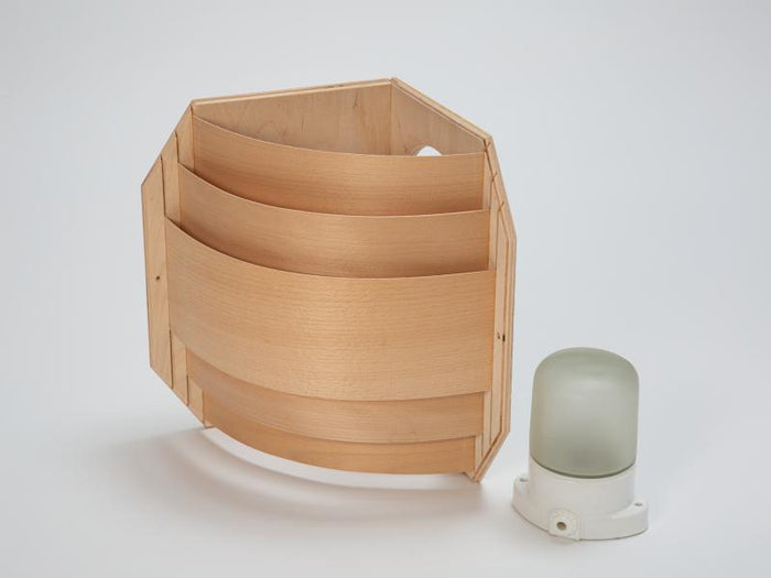 Wolff Finnhaus Saunaleuchte Eckmontage Span