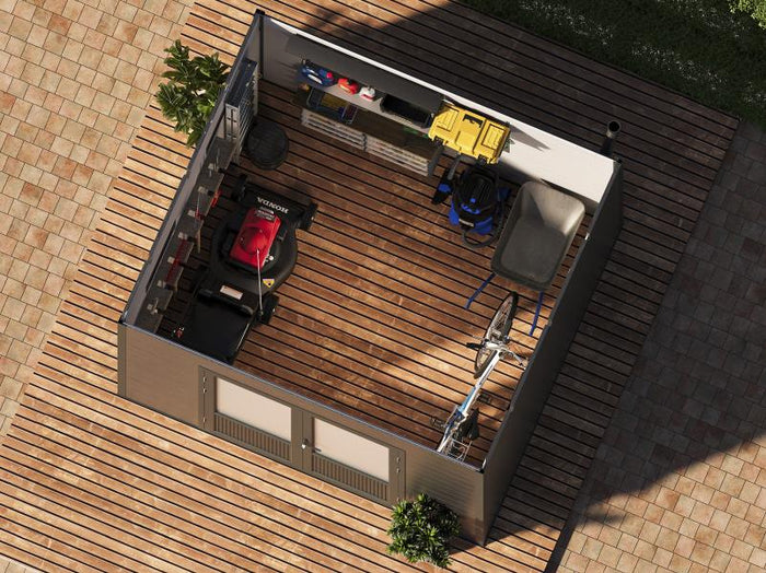 Wolff Finnhaus WPC-Haus Style D 2-farbig anthrazit/hellgrau