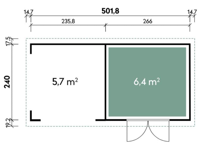 Wolff Finnhaus WPC-Haus Tona 5024 Anthrazit
