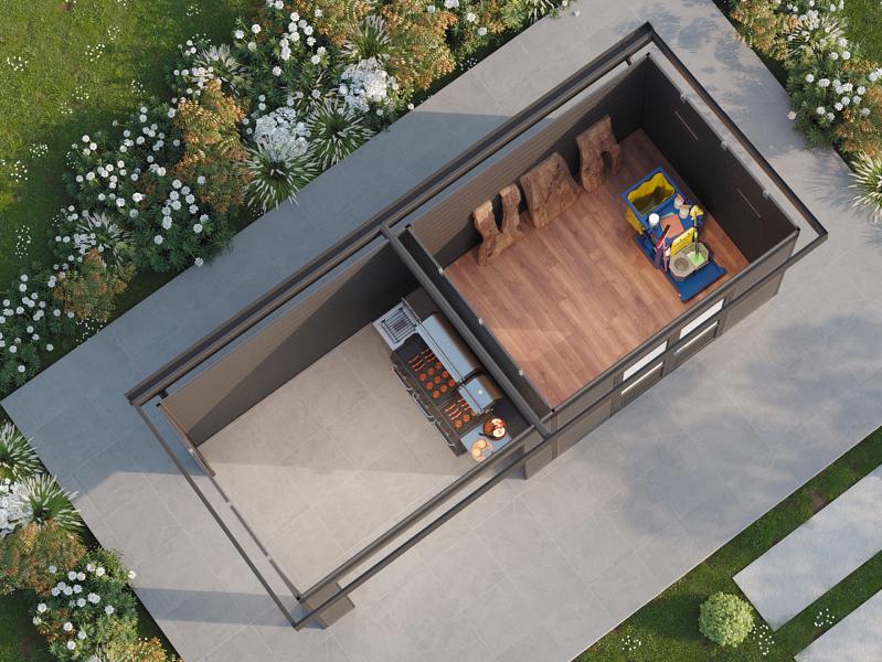 Wolff Finnhaus WPC-Haus Tona 6024 Anthrazit