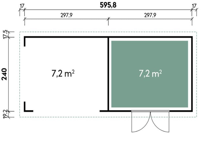 Wolff Finnhaus WPC-Haus Tona 6024 Hellgrau
