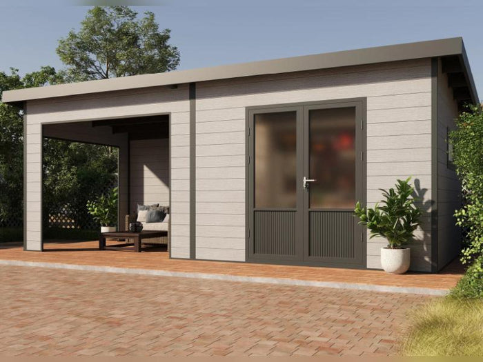 Wolff Finnhaus WPC-Haus Tona Hellgrau