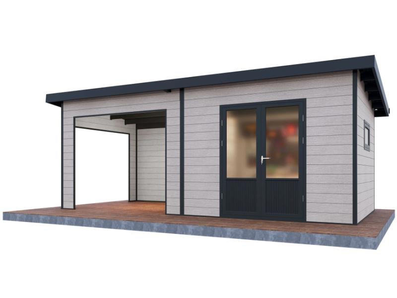 Wolff Finnhaus WPC-Haus Tona Hellgrau