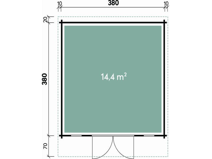 Wolff Pultdachhaus Amsterdam in Anthrazit, inkl. Fußboden