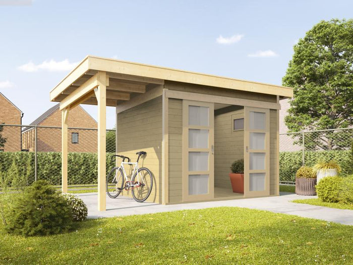 Wolff Pultdachhaus Pulti 28 ST-B mit Seitendach