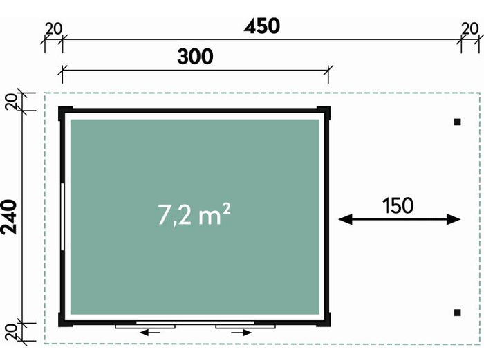 Wolff Pultdachhaus Pulti 28 ST-B mit Seitendach