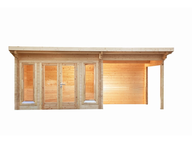 Wolff Pultdachhaus Trondheim 70-B XL mit Lounge Rechts