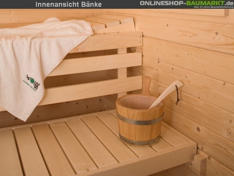 Wolff Saunahaus Keijo 70 Vollglastür