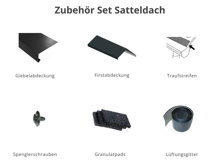 Zubehör Set für Karibu Gartenhaus Lagor 1 38 mm 2-Raum-Haus