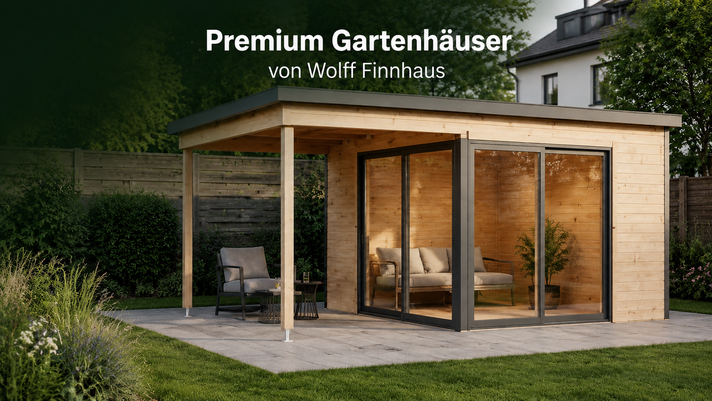 Premium Gartenhaus von Wolff Finnhaus: Markenqualität, Auswahl & Kaufberatung vom Fachhandel