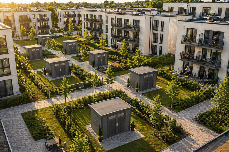 Gartenhäuser für GaLaBau & Großprojekte kaufen: Lösungen für Ferienparks, Wohnanlagen & Gewerbe