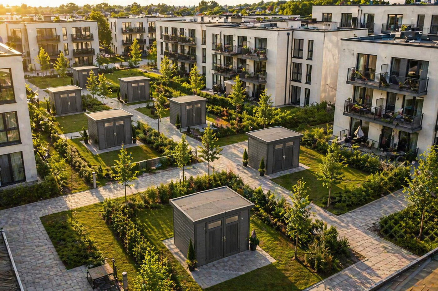 Gartenhäuser für GaLaBau & Großprojekte kaufen: Lösungen für Ferienparks, Wohnanlagen & Gewerbe