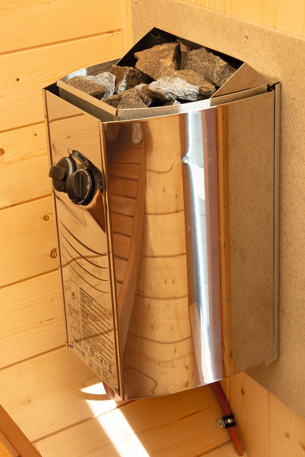Wolff Finnhaus Saunaofen elektrisch 3,5 kW 2B integrierte Steuerung , inkl. Saunasteine