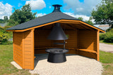 Wolff Finnhaus Wetterschutzhütte Wanja 3342 45 Eiche Rustikal mit Grill
