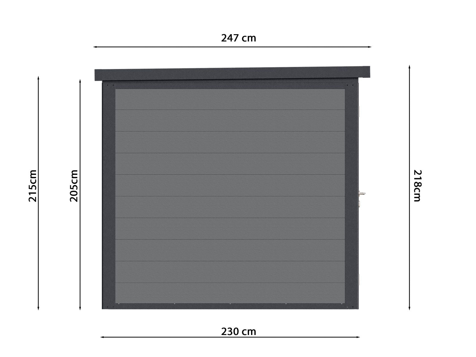 Wolff Finnhaus WPC-Haus Asger 2323, 19 mm, 2-farbig in Anthrazit/Hellgrau