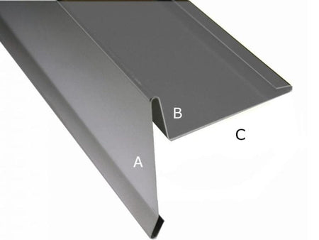 Aluminium Winkelprofil 200 cm Ortblech mit Wasserpfalz 11 Stück