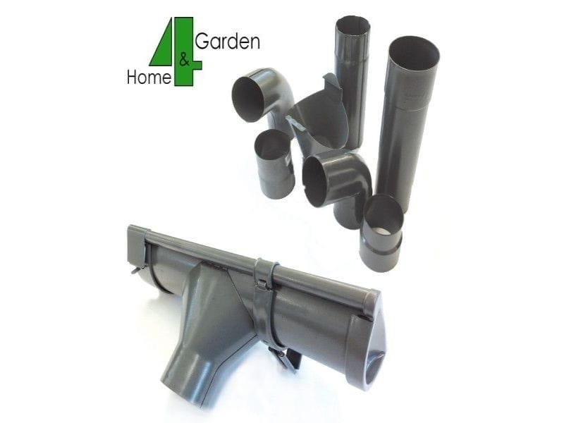 Dachrinnen Set RG 100 dunkelgrau 5 x 700 cm Walmdächer