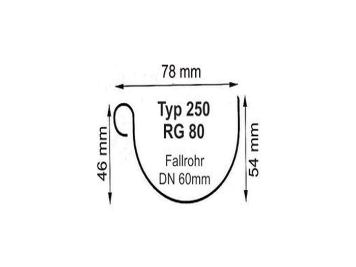 Dachrinnen Set RG 80 anthrazit 300 cm Satteldachverlängerung