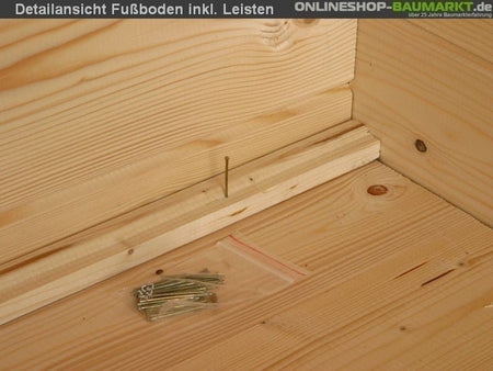Fußboden inkl. Fundamenthölzer für Venlo A natur & Lüttich XS