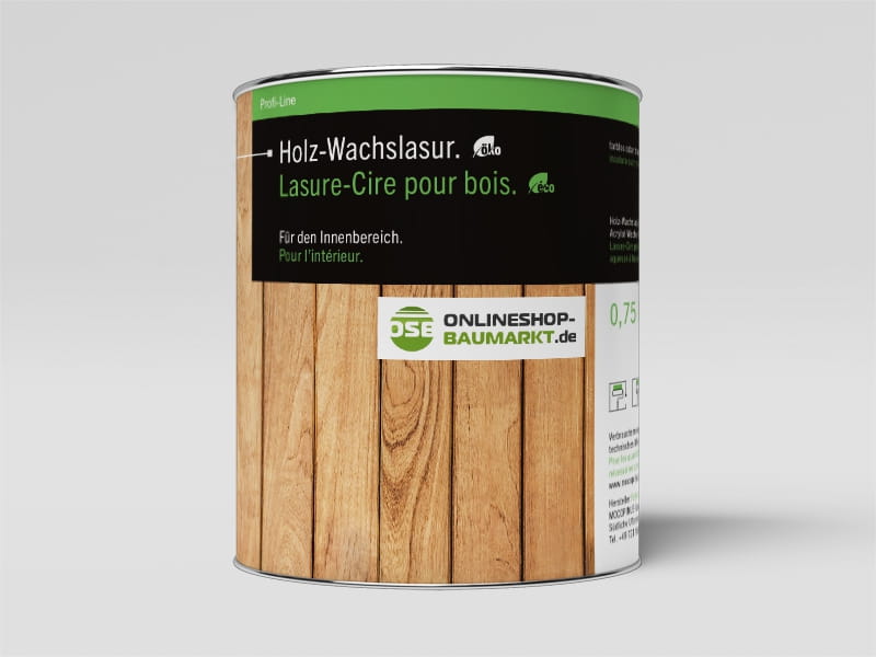 Gartenhaus Innenpflege: 2,5 l Wachslasur Innen für z.B. Türen und Fenster + 2,5 l Hartwachsöl für de