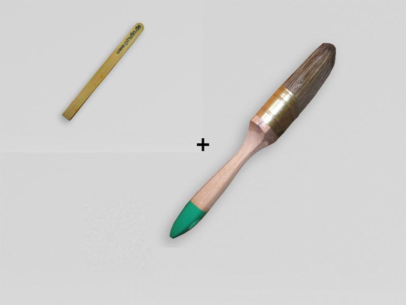 Gratis Flachpinsel Orel Mix und Rührholz Natur