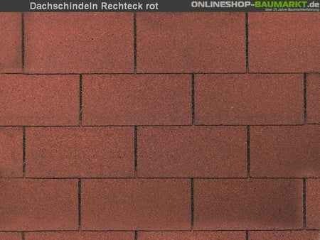 inkl. Wolff Dachschindeln Rechteck rot 16 Pak.