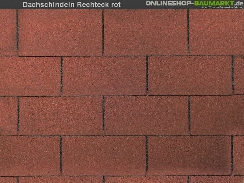 inkl. Wolff Schindeln Rechteck rot 9  Pakete
