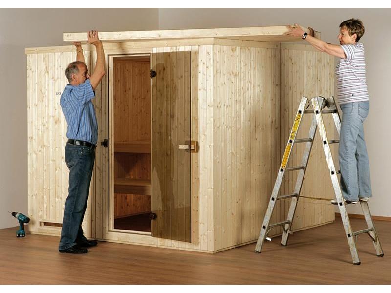 Montage Saunafass Basic 330 Bausatz DS rot