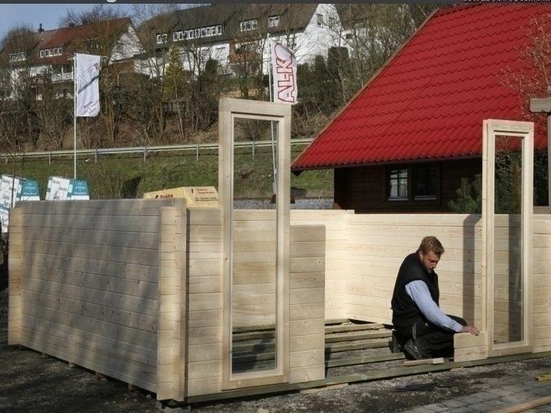 Montage Wolff Finnhaus Gartenhaus Studio 44-B (Deutschland)
