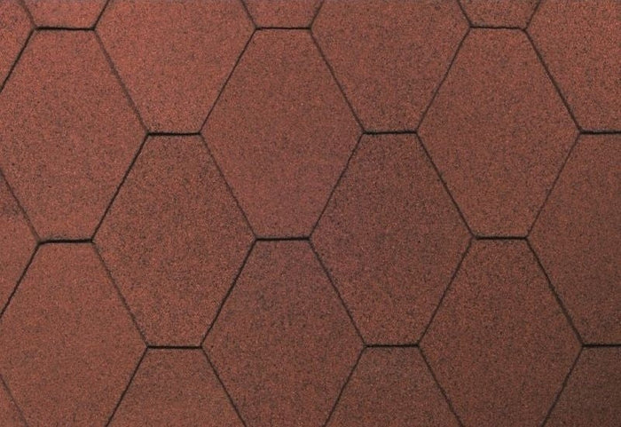 Wolff Dachschindeln 6-Eck de luxe rot - 8 Pakete - gratis