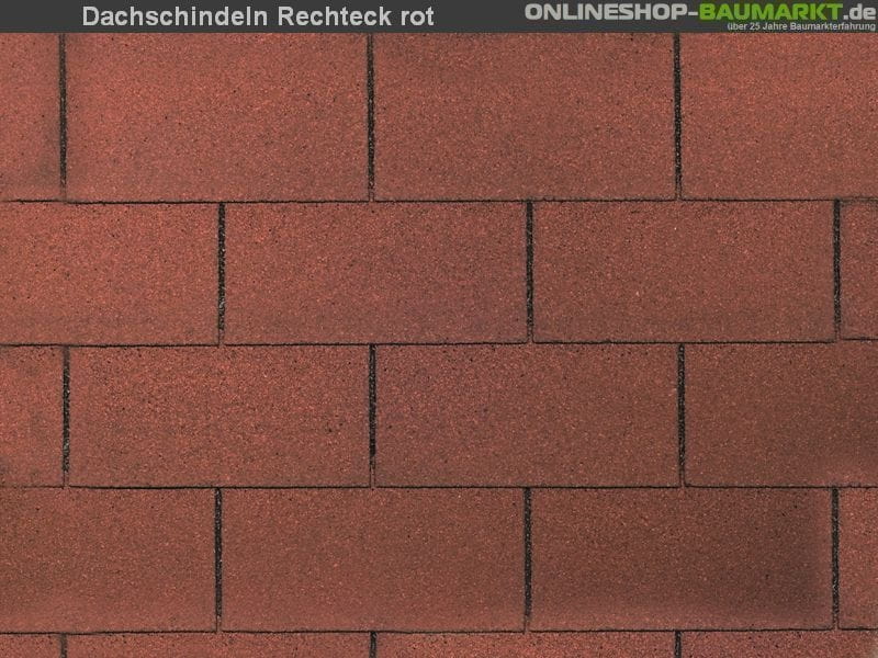 Wolff Dachschindeln Rechteck rot 22 Pak.