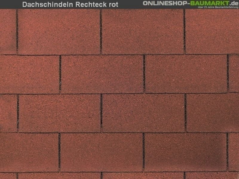 Wolff Dachschindeln Rechteck rot 32 Pak.