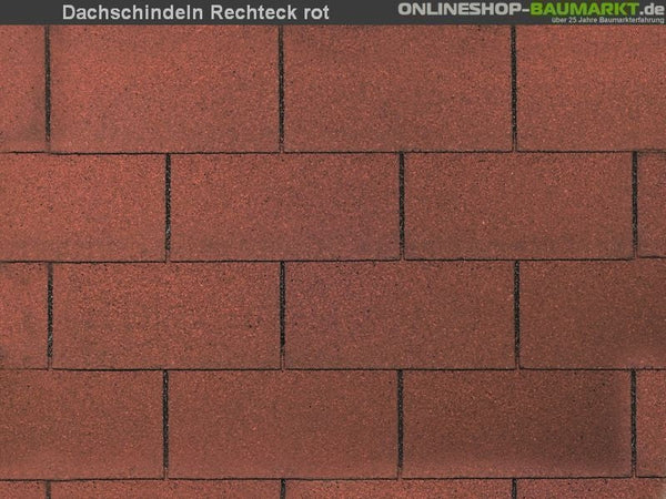 Wolff Dachschindeln Rechteck rot 7 Pakete