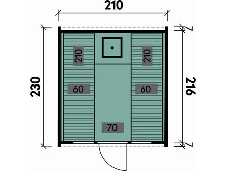Wolff Finnhaus Cube Saunafass 230 Art 1 Bausatz Typ 3